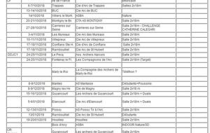 Calendrier hivernal 2018-2019