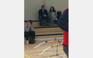 Etre l'épouse d'un archer, tirer soi-même à l'arc, mais pas ce jour là, et venir le supporter (de loin), alors qu'on le supporte déjà à la maison ... il en faut du courage !