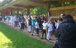 Jolie brochette d'archers. Trop tard, on a fini de manger